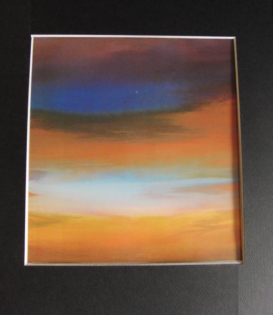 鎮西直秀、【金星のロマン】、希少な額装用画集より、新品額装付、状態良好