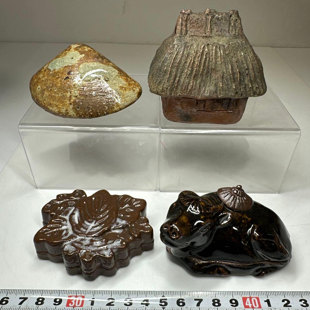 江戸時代　蓋物　香合　螺鈿　東な7-0415①