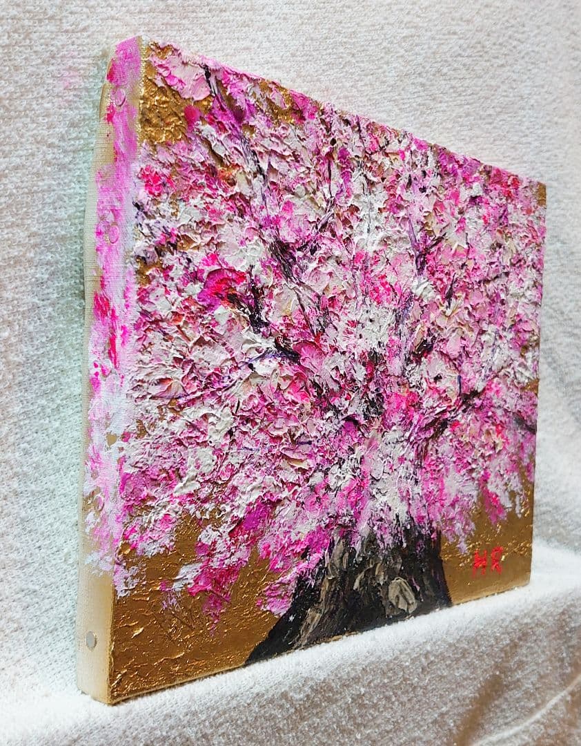 油絵 絵画【大桜】