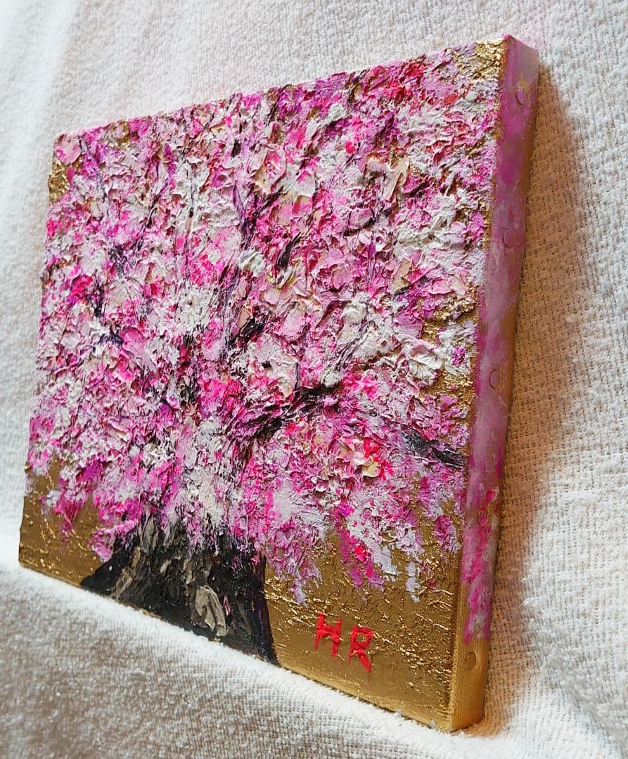 油絵 絵画【大桜】