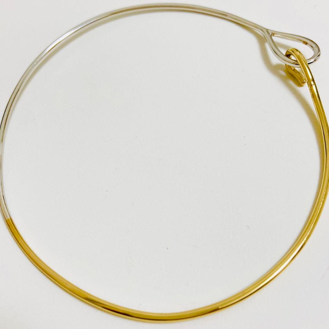 パイプデザインのアンクレット 925 k18??