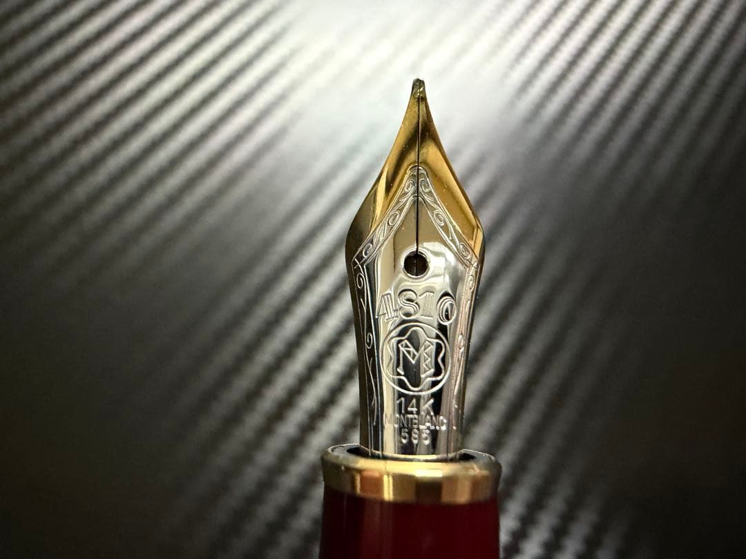 未使用に近い モンブラン 144 ボルドー 中白 F 細字 万年筆