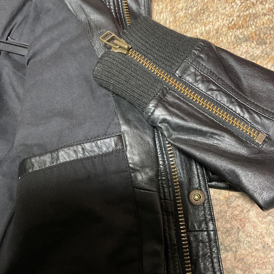 スポーツジャケット　トラッカージャケット　シングルライダース　レザーGジャン