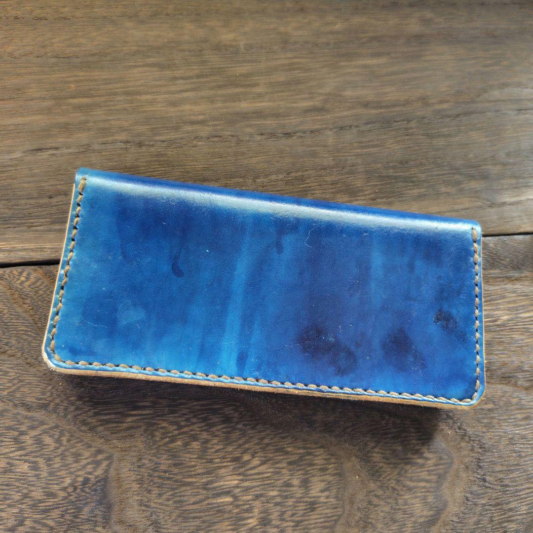 ジキルさん専用品トラッカーウォレット 丘染め 紺×青 (63)