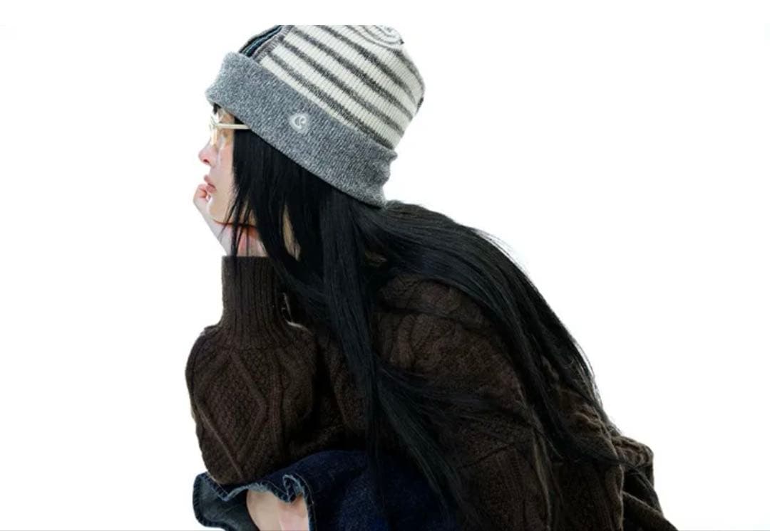COYSEIO PATCHWORK BEANIE グレー