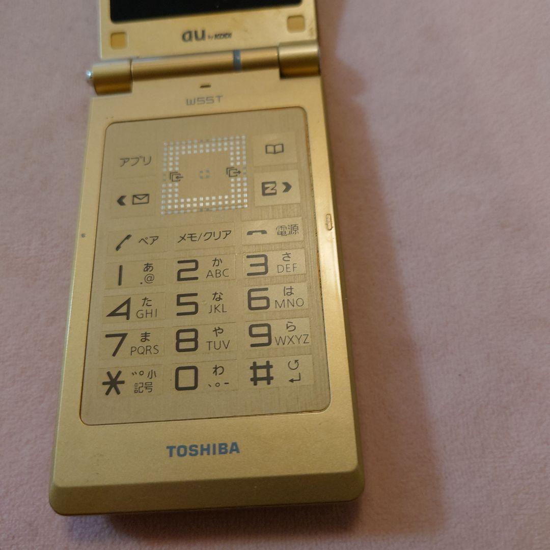 美品 W55T au ゴールド