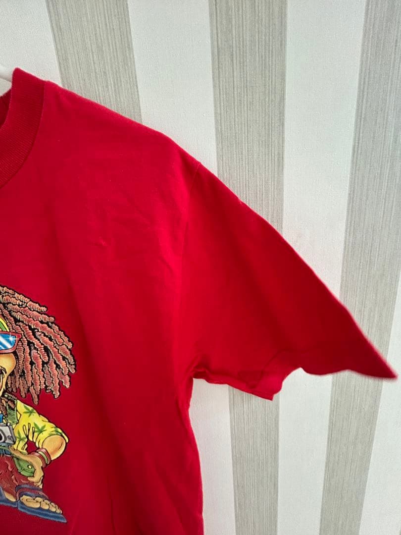 ヴィンテージTシャツ古着　レッド Sサイズ　レゲエ　値下げ