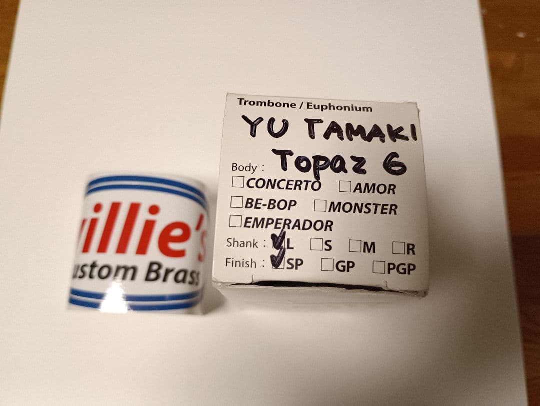 ウイリーズ　YU Tamaki Topaz6トロンボーン マウスピース