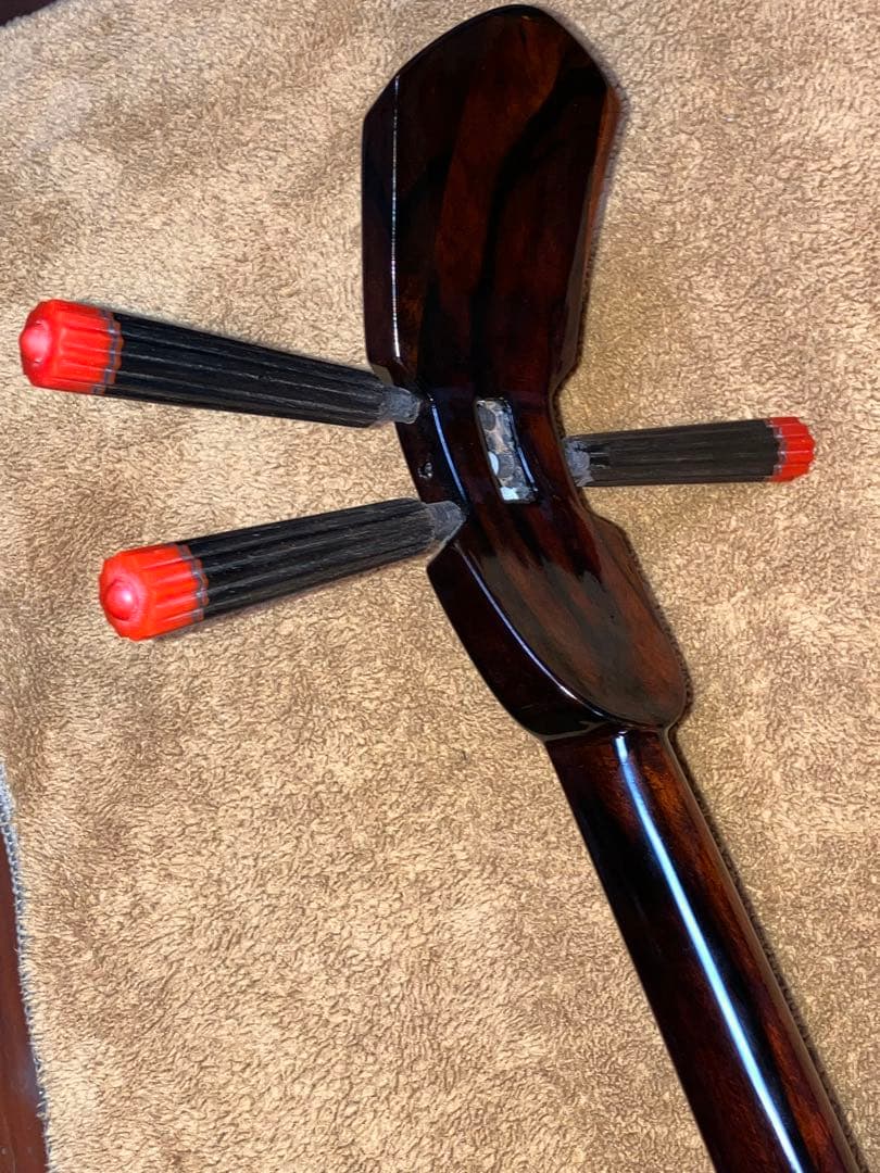 沖縄三線上質クルチ真壁型本皮一枚張りスンチ塗り期間限定出品