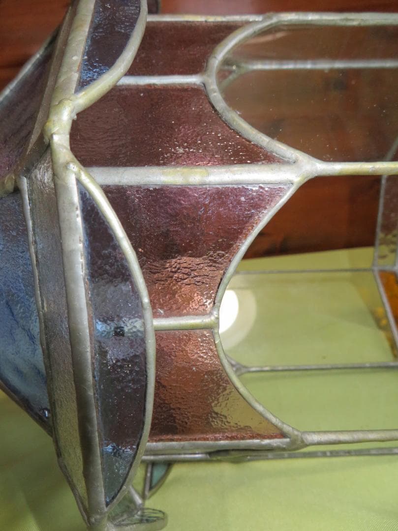 ◆ステンドグラス　テラリウム（　約23cm×約40cm）◆