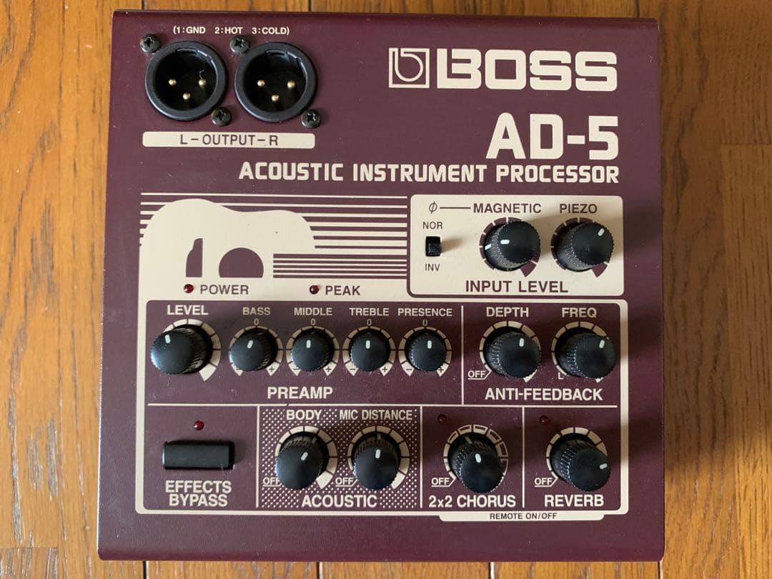 ボス BOSS AD-5 アコギプロセッサ プリアンプ エフェクターアダプター付
