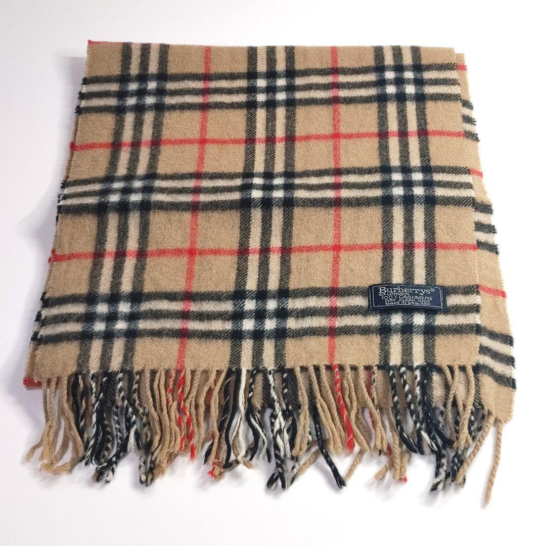 美品Burberrys カシミヤ100% マフラー　ノバチェック　イングランド製