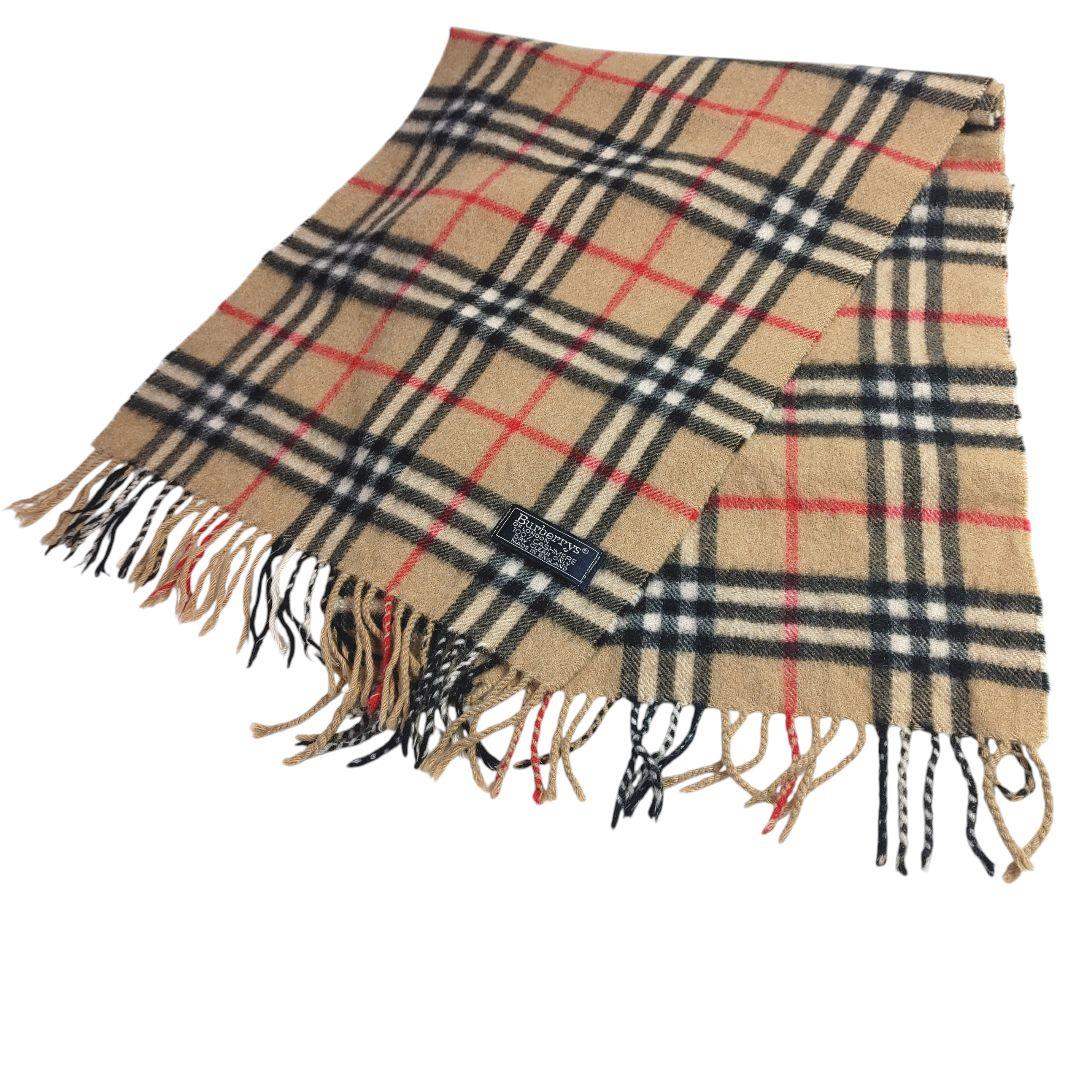 美品Burberrys カシミヤ100% マフラー　ノバチェック　イングランド製