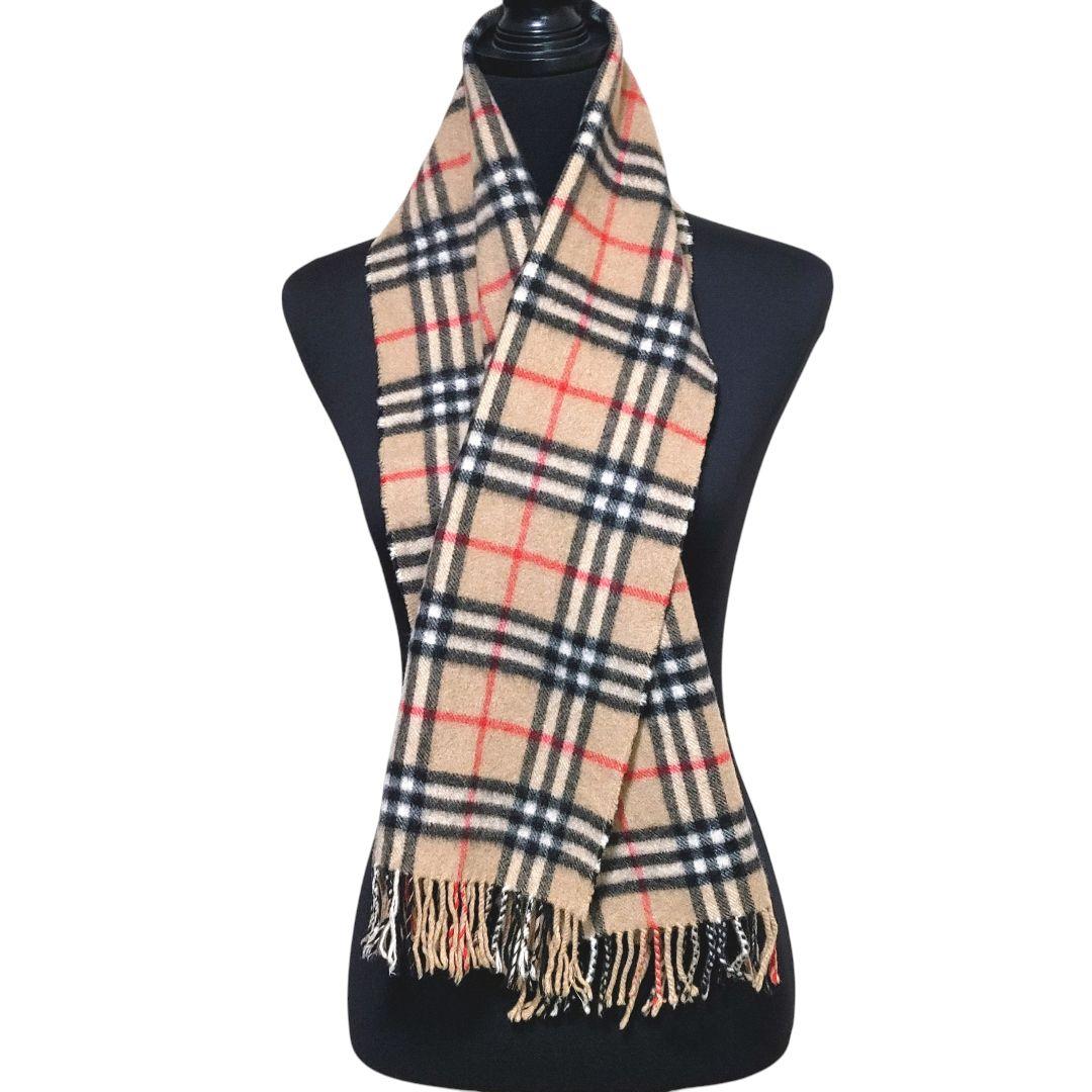 美品Burberrys カシミヤ100% マフラー　ノバチェック　イングランド製