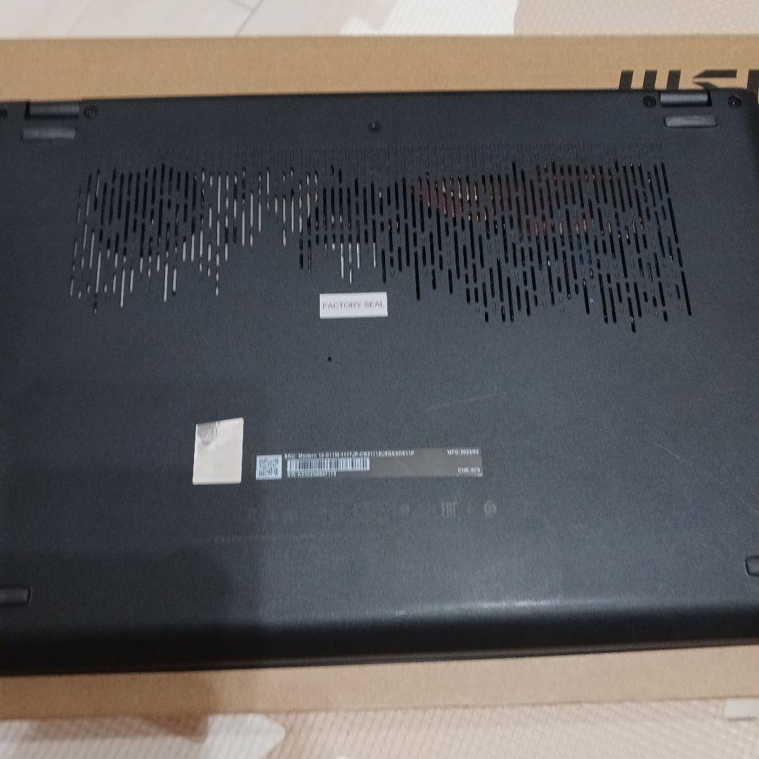 MSI ノートパソコン 14型 中古 難有り 黒