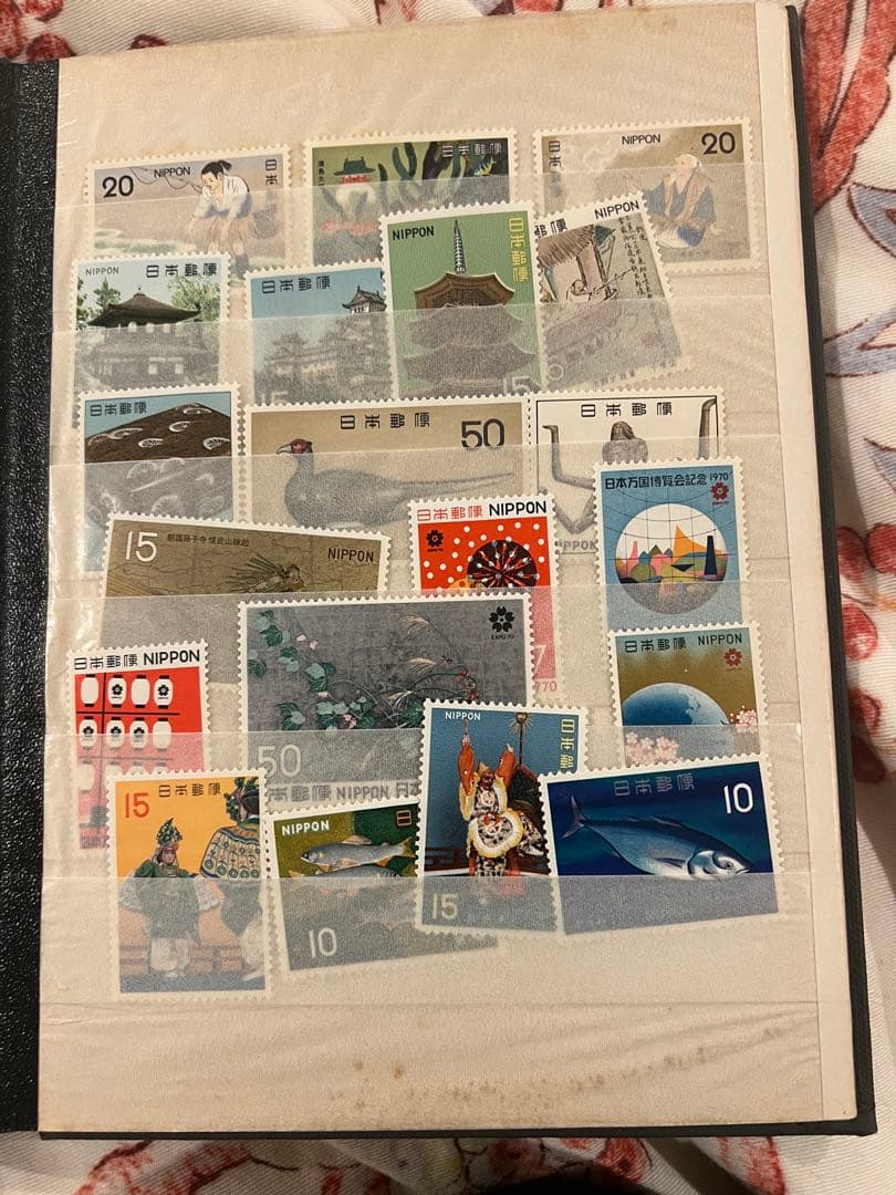 日本 と中国使用済切手収集帳