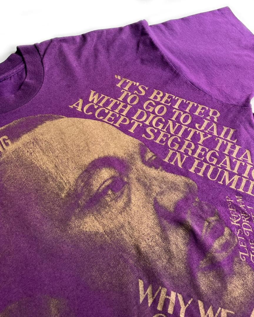 90's \" キング牧師 \" 総プリント Tシャツ