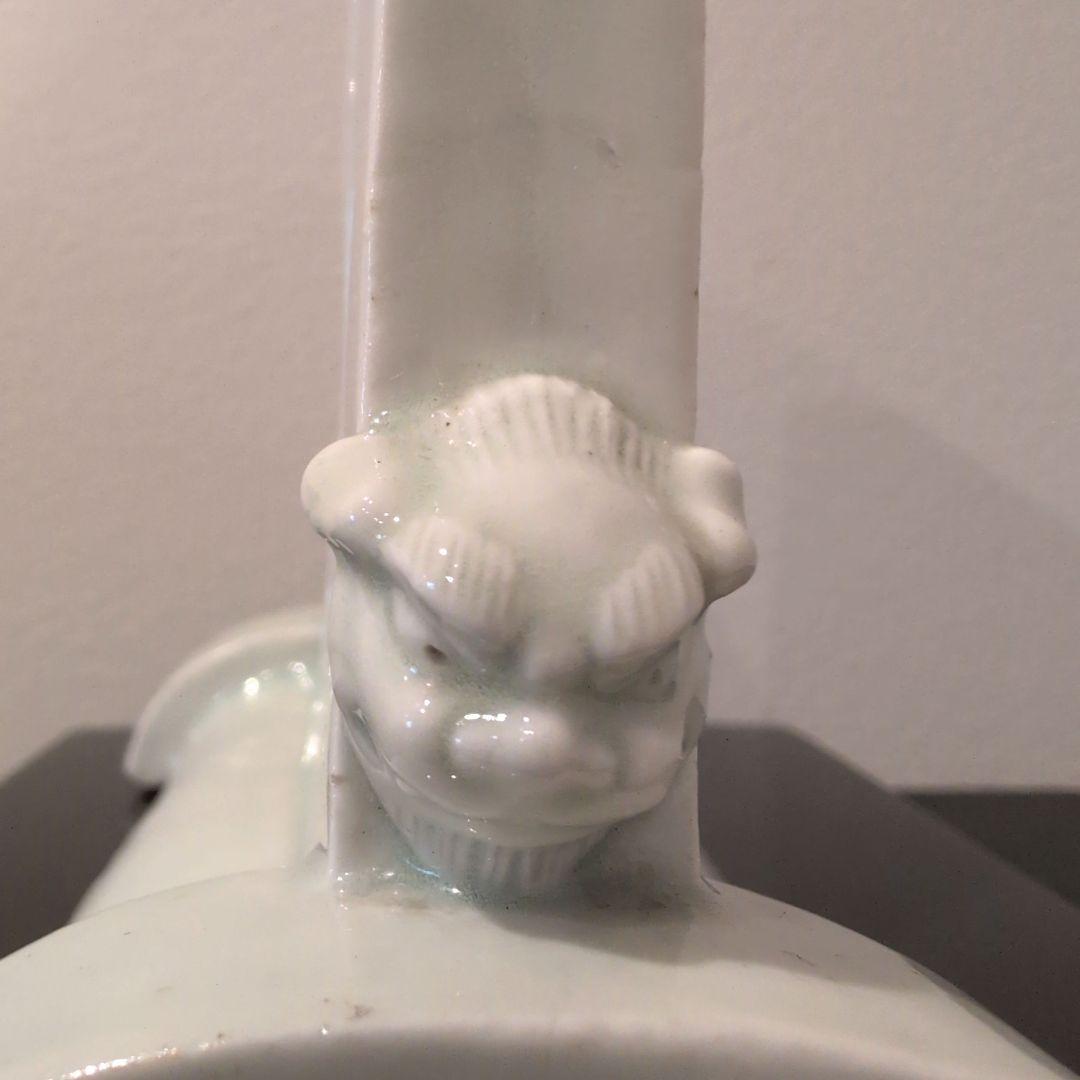 硯屏 染付 山水図 伊万里焼？ 平戸焼？　合わせ箱