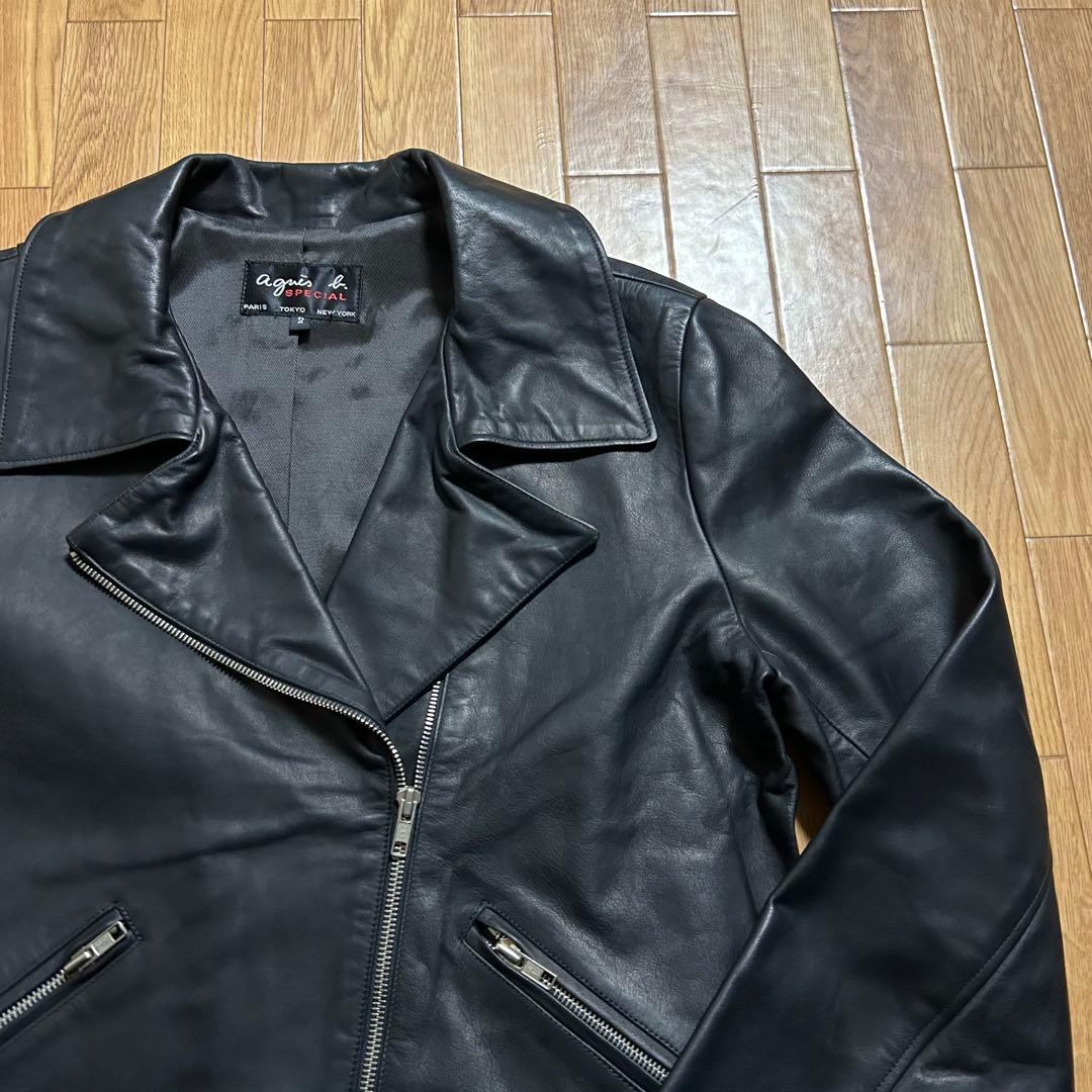 極美品✨アニエスベースペシャル ダブル レザージャケット カウレザー 2 M相当