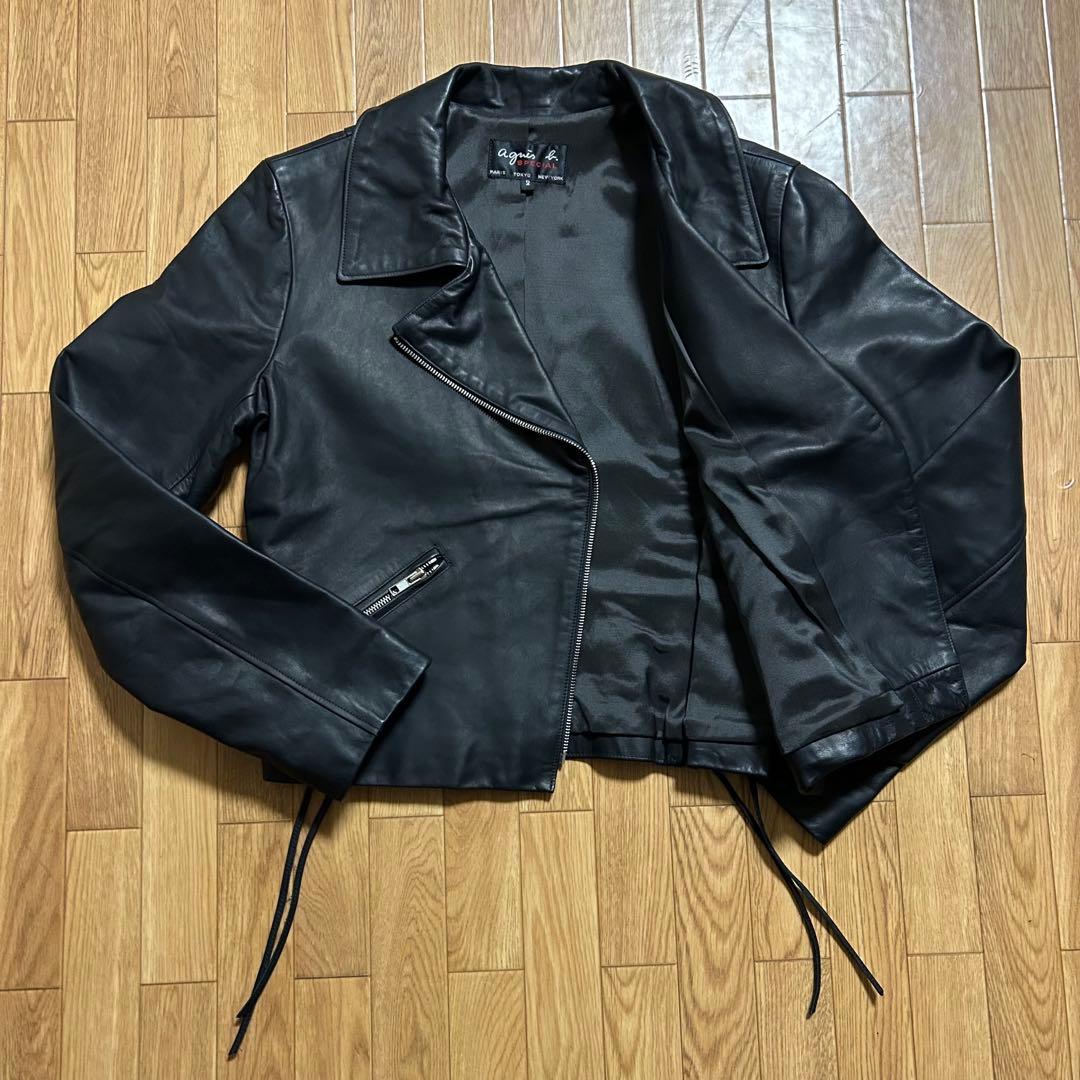 極美品✨アニエスベースペシャル ダブル レザージャケット カウレザー 2 M相当