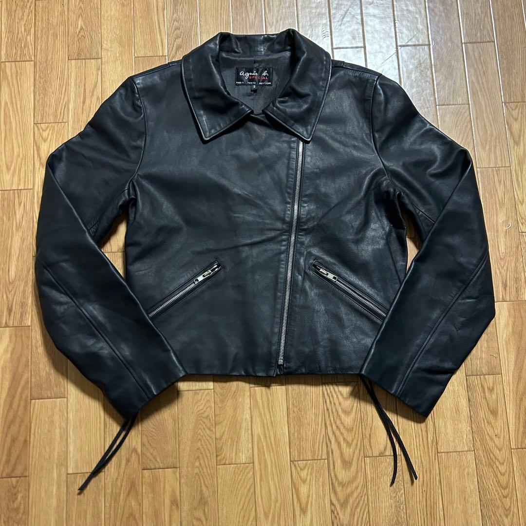 極美品✨アニエスベースペシャル ダブル レザージャケット カウレザー 2 M相当
