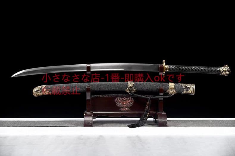 春の河東獅子のほえる刺繍をする 古兵器 武具　刀装具　日本刀　模造刀 居合刀