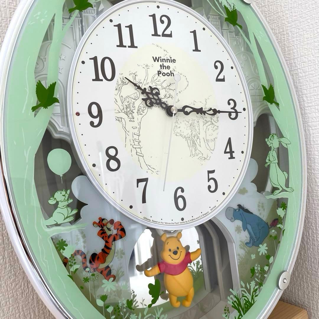 RHYTHM リズム　掛け時計　くまのプーさん　メロディディズニー