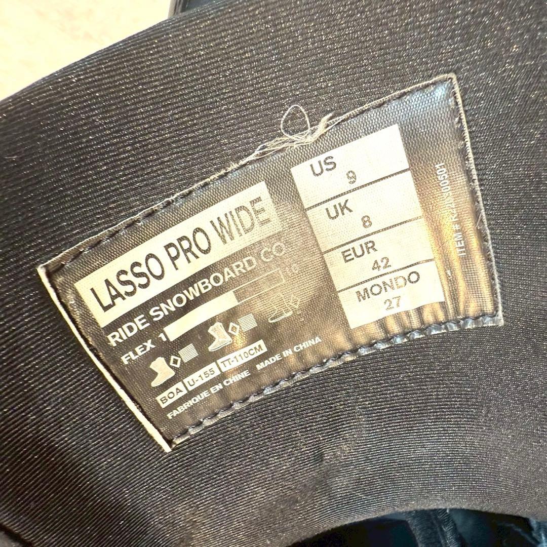 2023年モデル RIDE LASSO PRO WIDE 27cm スノーボード