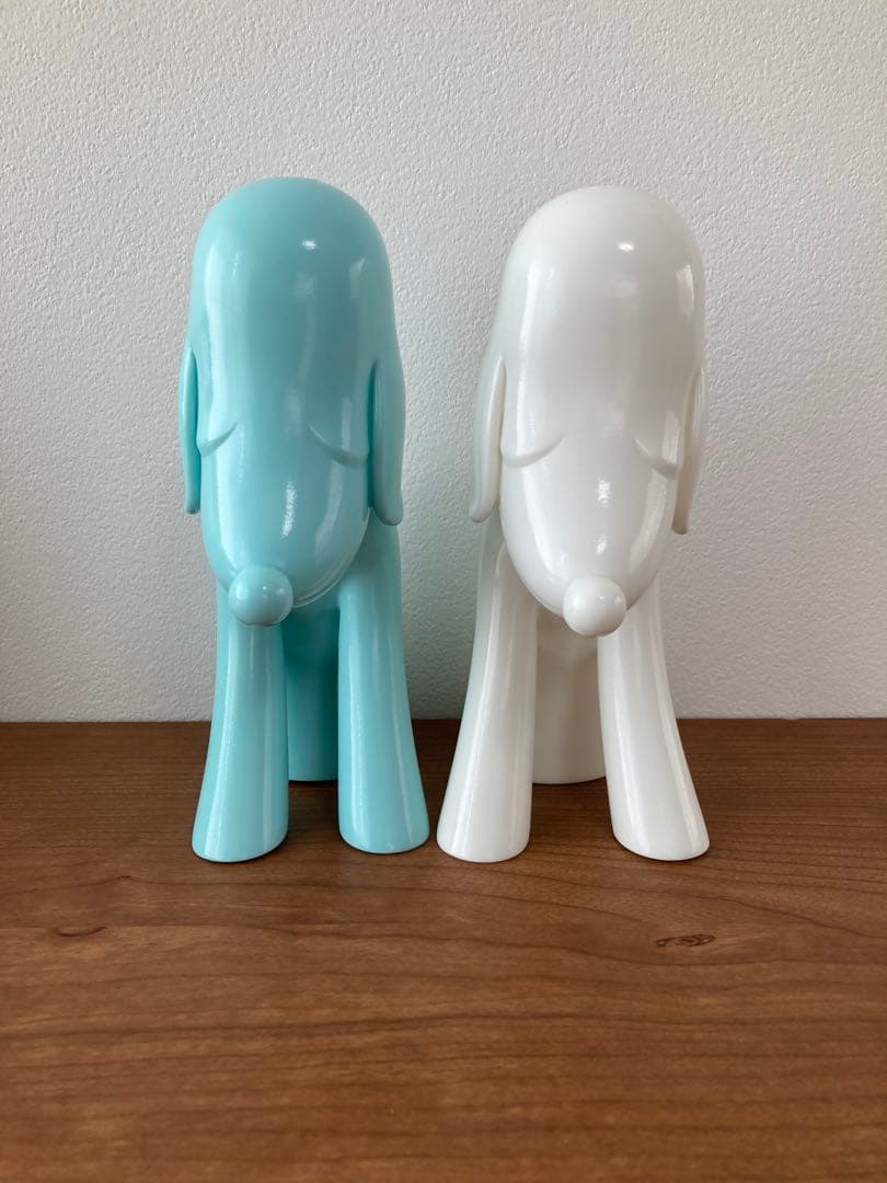 あ*れ様 奈良美智 青森県立美術館 リンデン あおもり犬貯金箱 （白・水色）