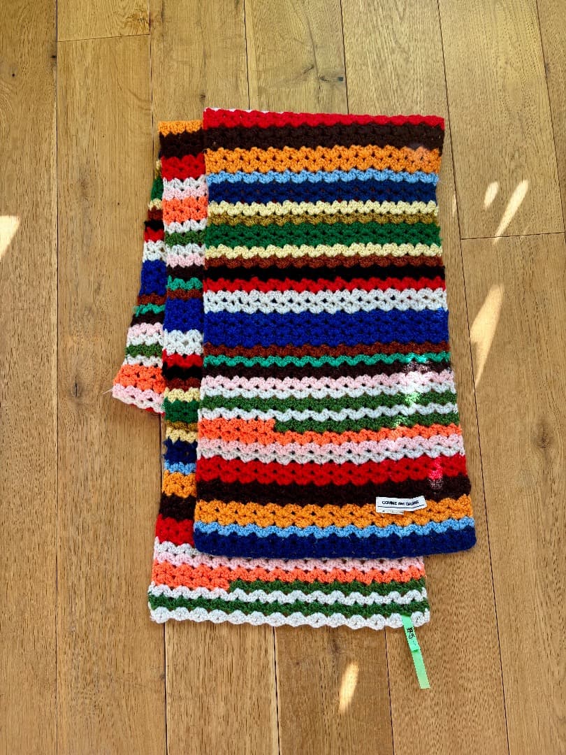 COMME des GARÇONS マルチカラー ニットマフラー