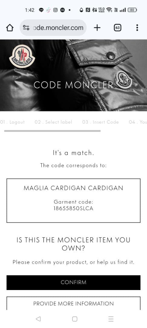 【美品・QR確認済】モンクレール フラグメント19SS ジップアップパーカー M