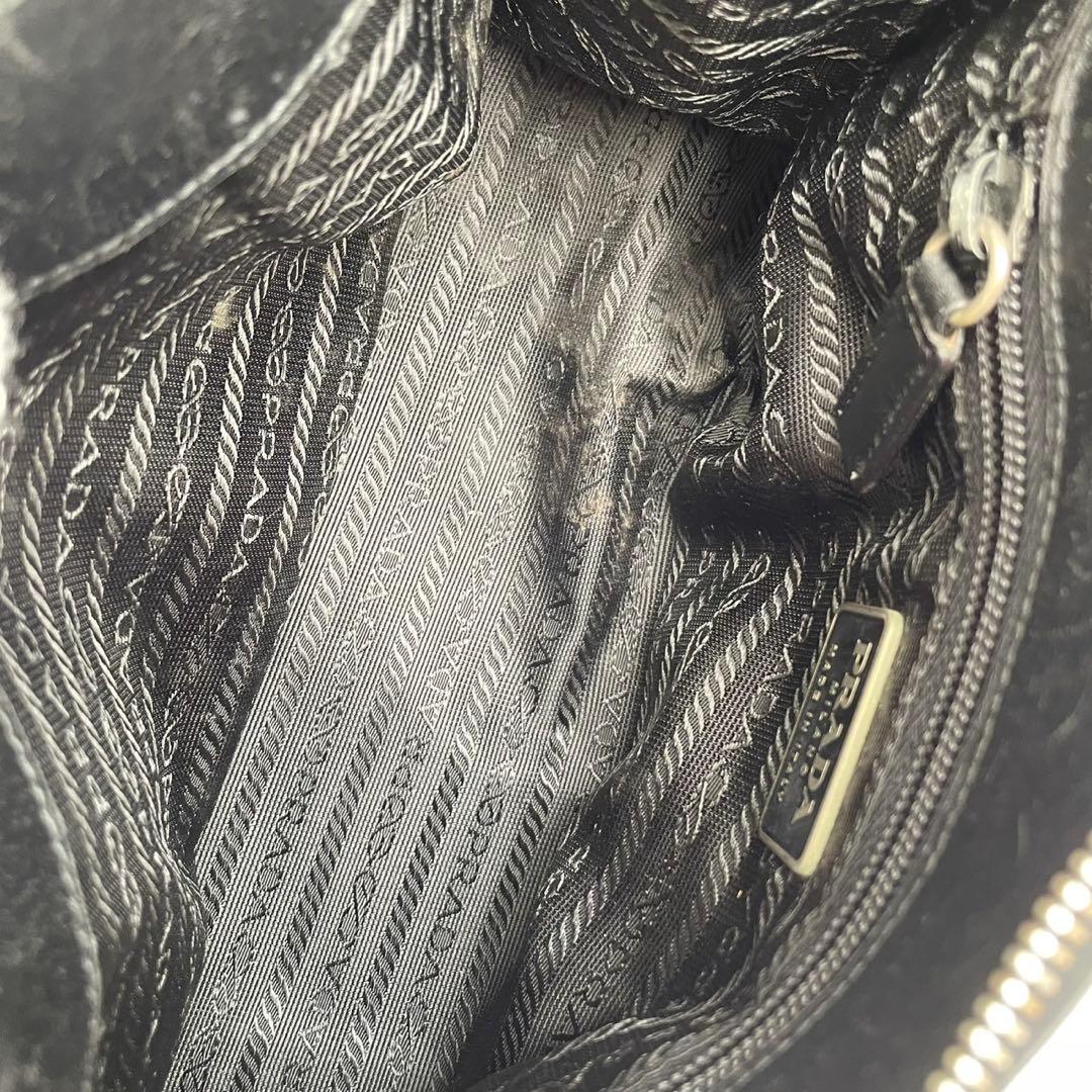 ■美品■ PRADA ハンドバッグ　ミニボストン　黒　レザー　白タグ　y2k