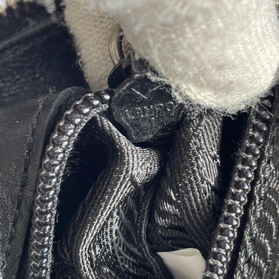 ■美品■ PRADA ハンドバッグ　ミニボストン　黒　レザー　白タグ　y2k