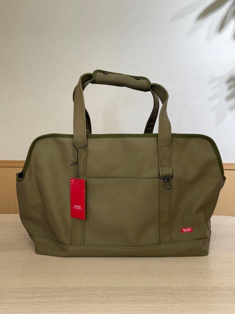 free stitch スクエアトート カーキ Lサイズ ペット用キャリーバッグ