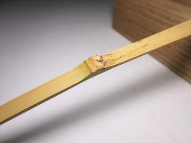 表千家十二代 惺斎 自作茶杓「朝寒」／黒田正玄 下削／共箱 共筒