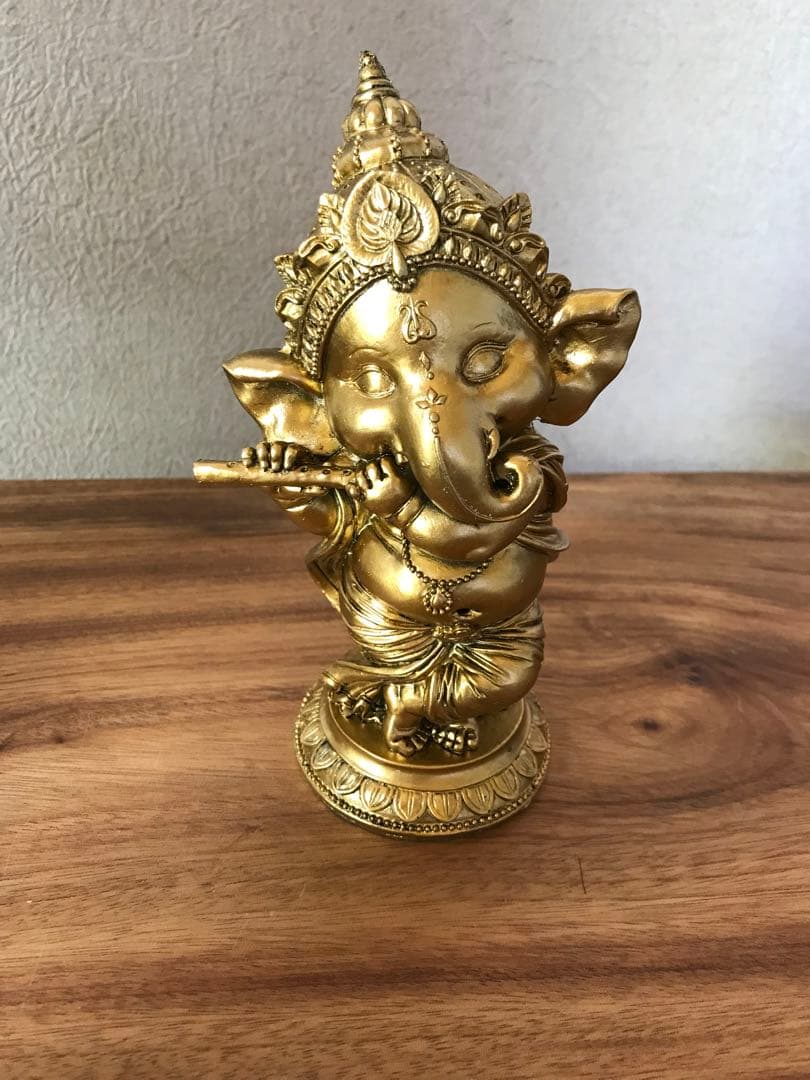 Pacific Giftware ゴールド　 フルート ガネーシュ
