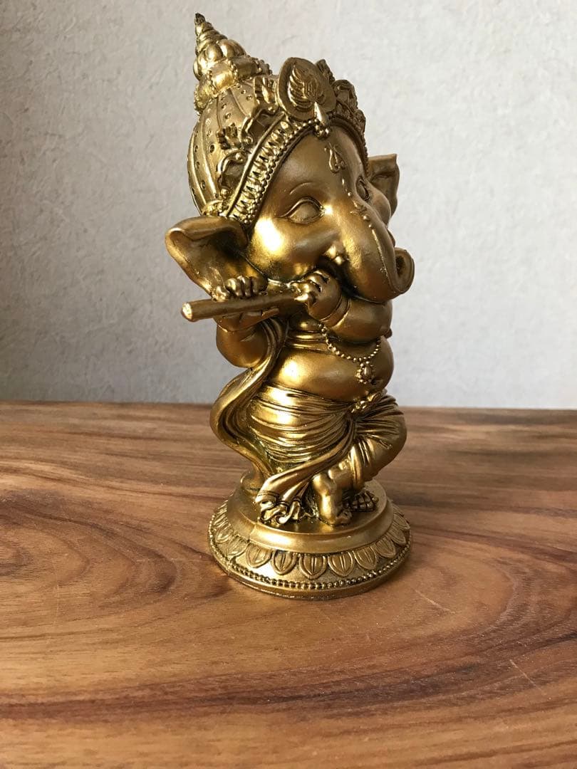 Pacific Giftware ゴールド　 フルート ガネーシュ