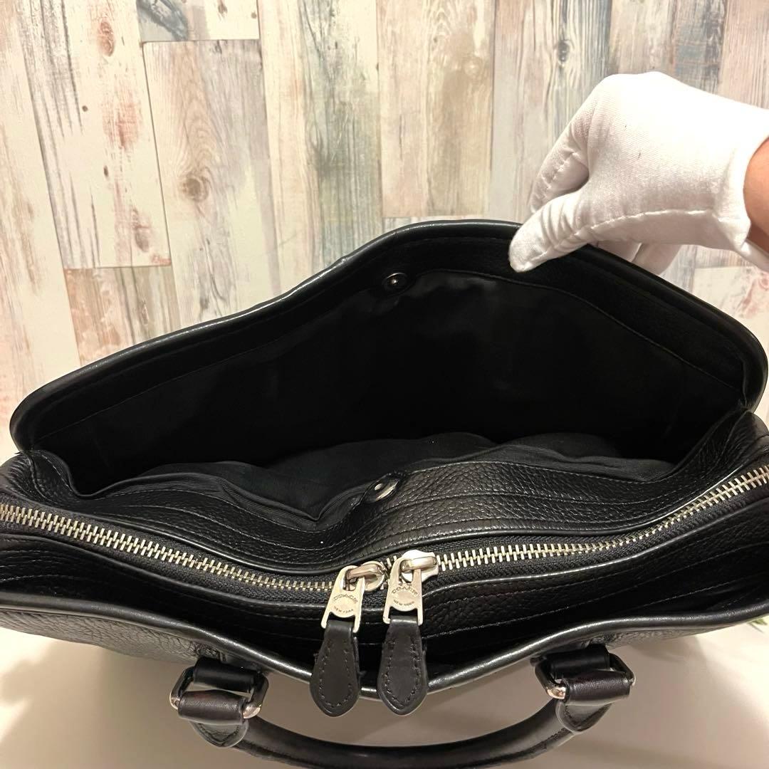 COACH コーチ ビジネスバッグ オールレザー ブリーフケース メンズ 黒 革