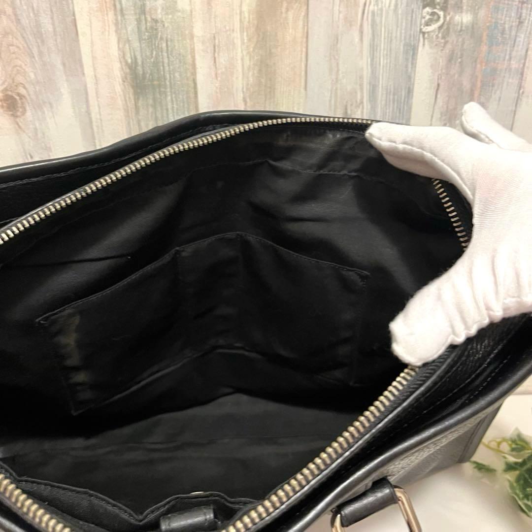 COACH コーチ ビジネスバッグ オールレザー ブリーフケース メンズ 黒 革