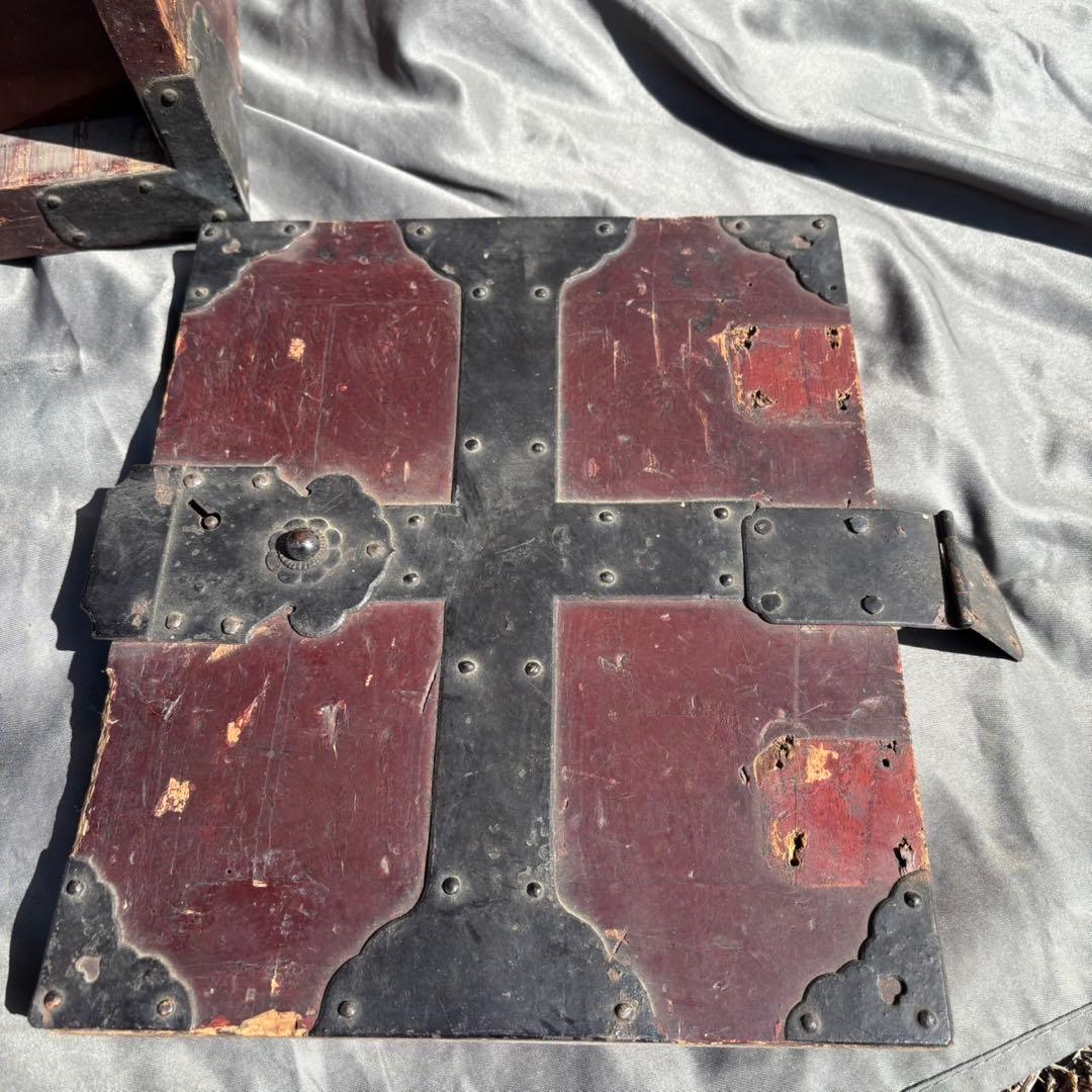 Hy129　和箪笥　引き出し　レトロ　和製アンティーク　古家具　当時物　鉄金具