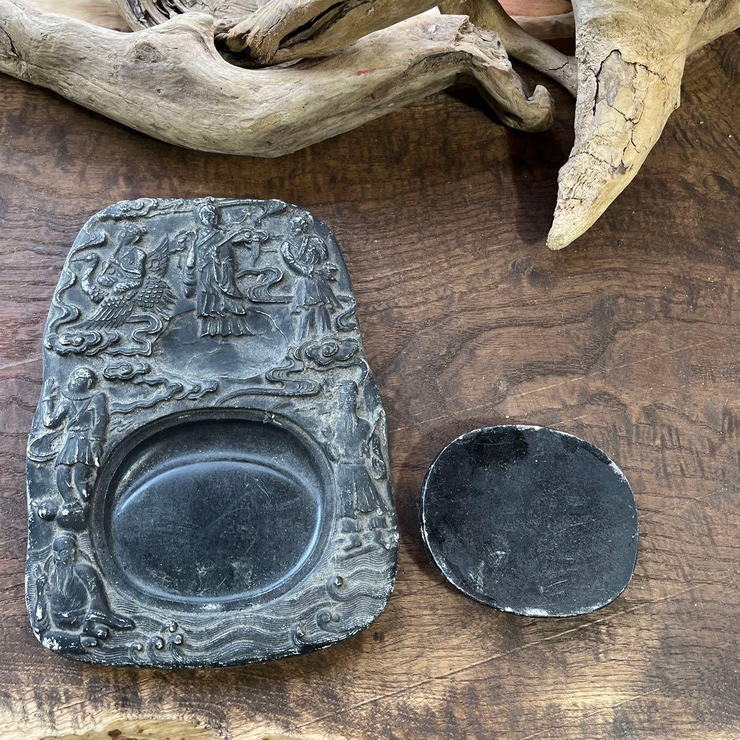 中国／石硯／古玩 ／中国美術硯／書道具／骨董／アンティーク／ヴィンテージ