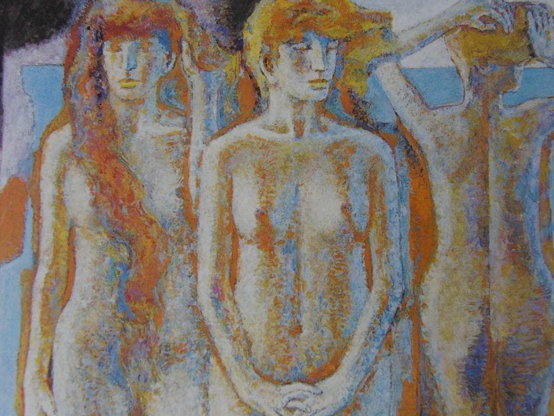 小川博史、【スニオンの三女神】、希少な額装用画集より