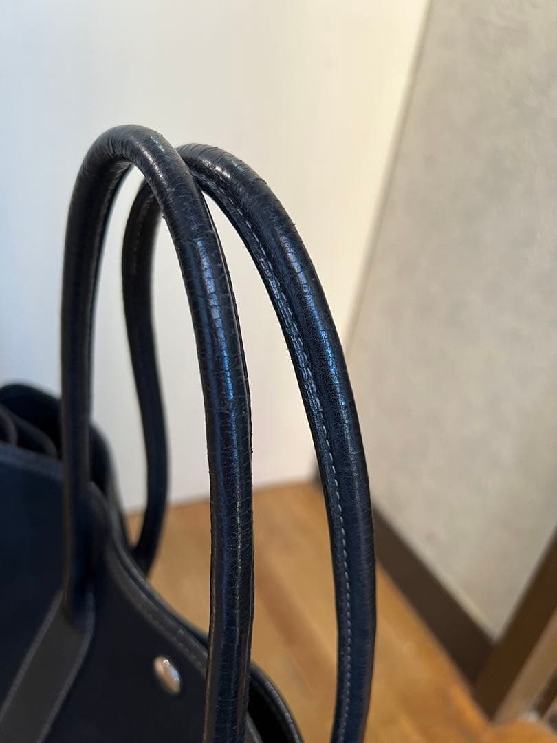 HERMES エルメス ガーデンパーティ PM ブラック トワル トートバッグ