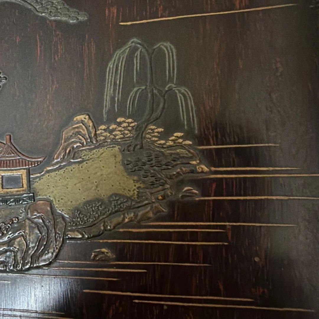 旧家蔵出し　古美術　文庫と硯箱セット