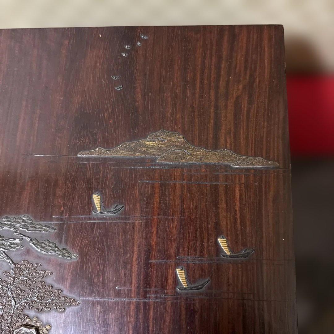 旧家蔵出し　古美術　文庫と硯箱セット