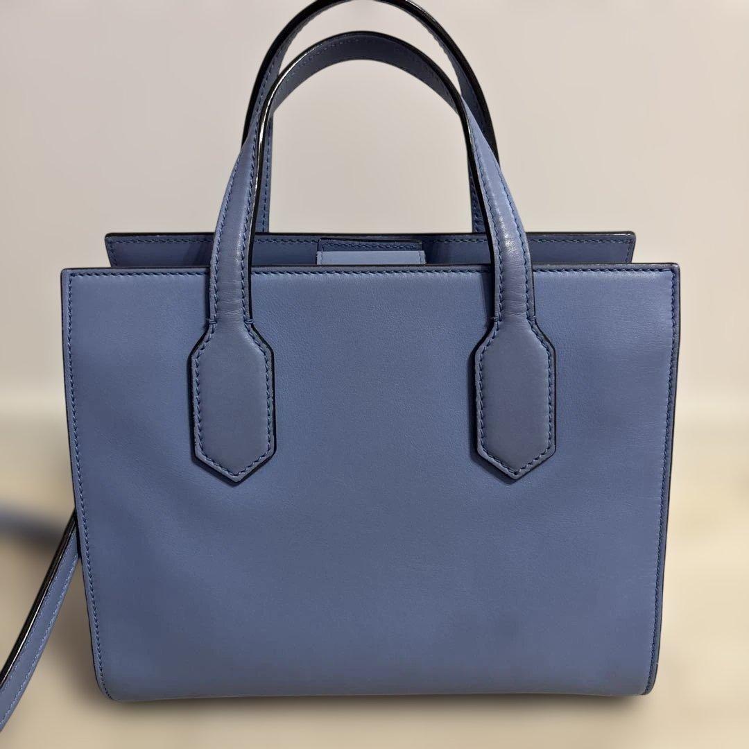 GUCCI リボン付きライトブルーハンドバッグ 日本限定