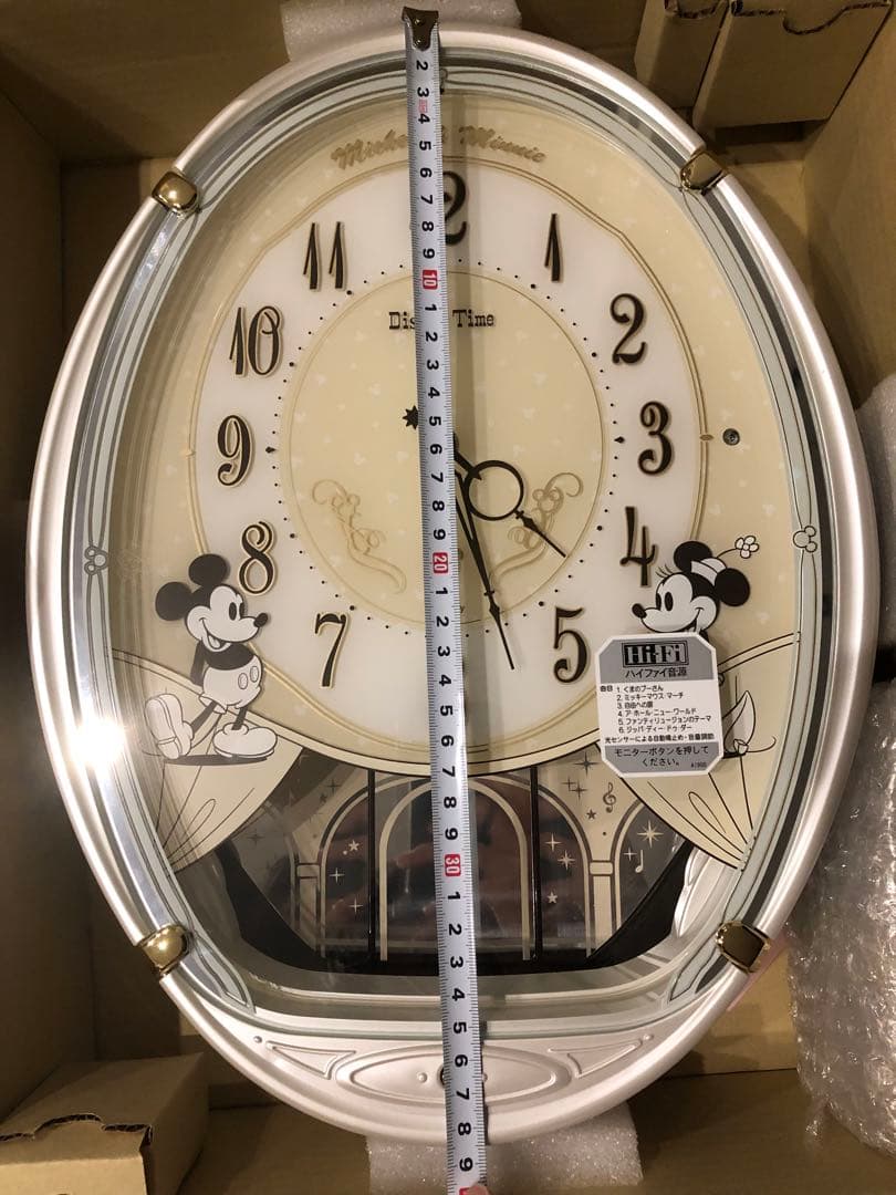 ⭐︎さぼ⭐︎新品未使用セイコーディズニー電波掛け時計6曲メロディー白