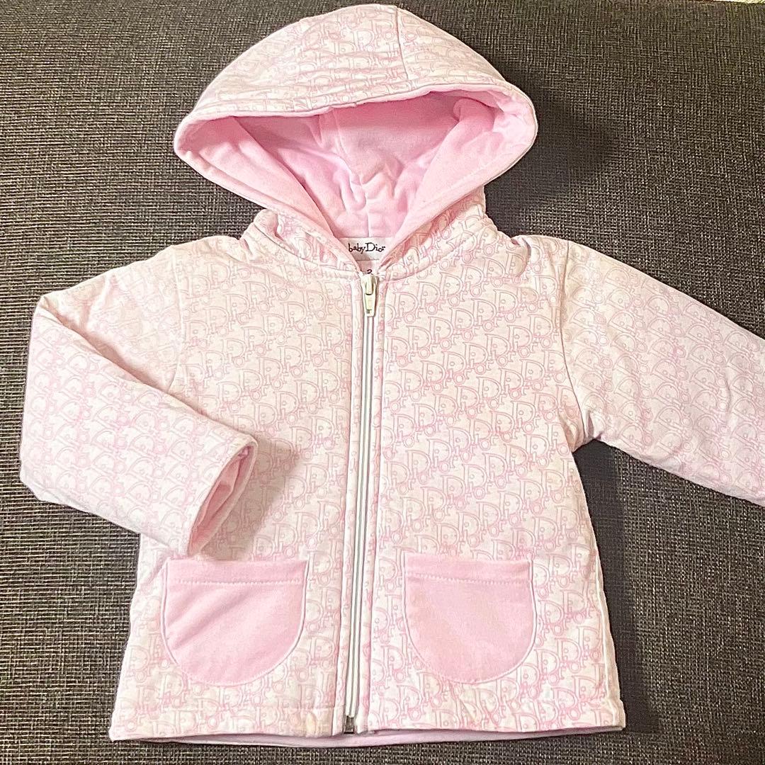 baby Dior ピンク モノグラム 厚手のパーカー