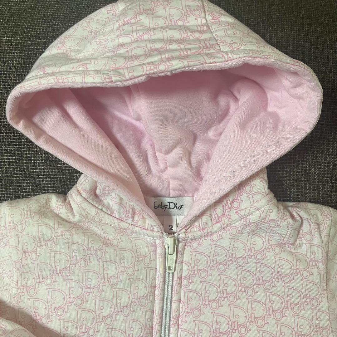 baby Dior ピンク モノグラム 厚手のパーカー