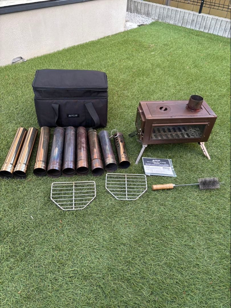 VASTLAND ステンレス薪ストーブ VL-FPSS 延長煙突2本セット